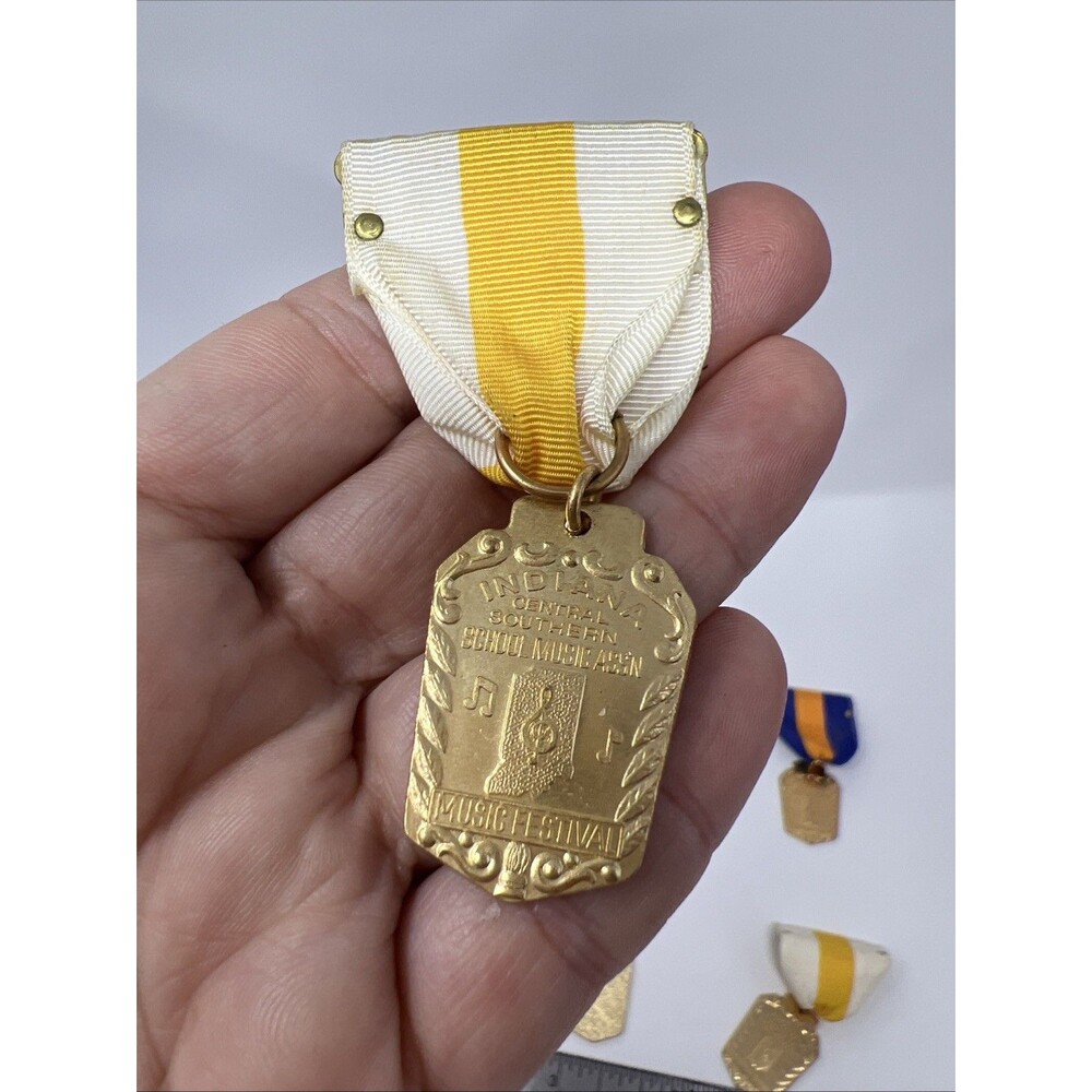 Vintage Lot of 6 Indiana Central Southern Music Association Ribbon Medal Award - Picture 6 of 7